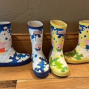2 pairs. Hunter Boots. Peppa Pig